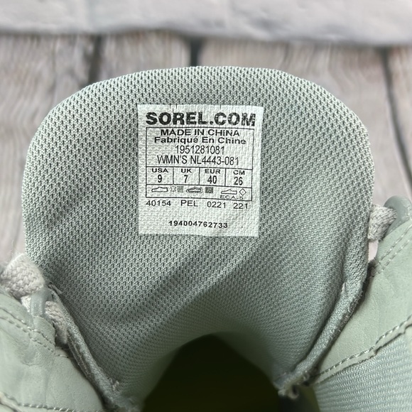 SOREL OUT ‘N ABOUT II Dove Quarry Gray Soft Suede Lace Up Wedge Boot Sneakers - Picture 10 of 17